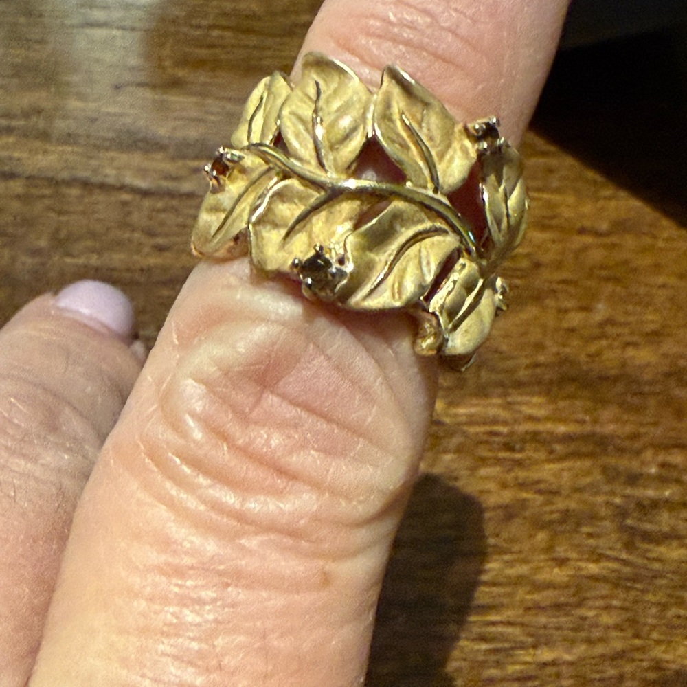 Gold Leaf Design Ring